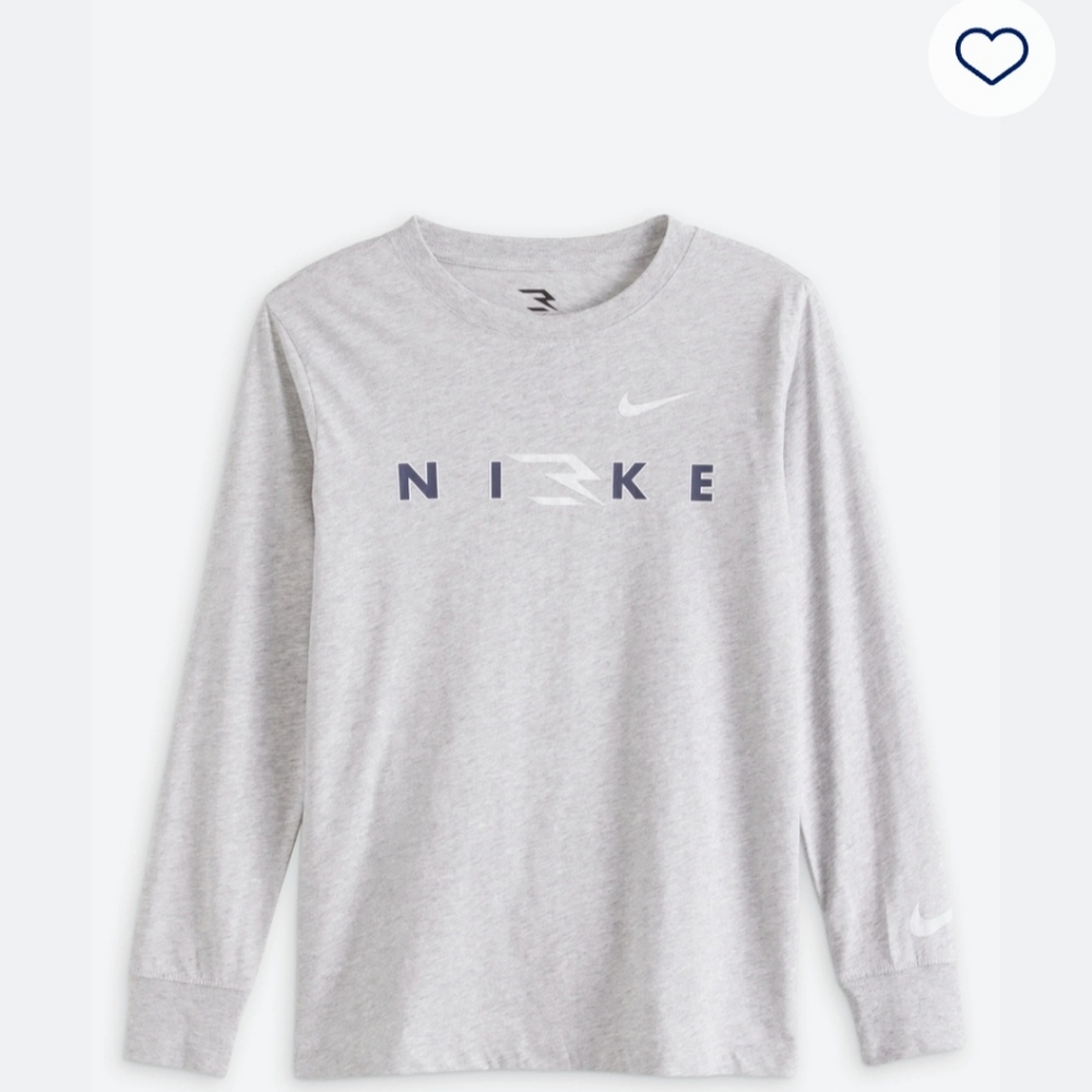 Nike Light Gray Tee with Bold Logo